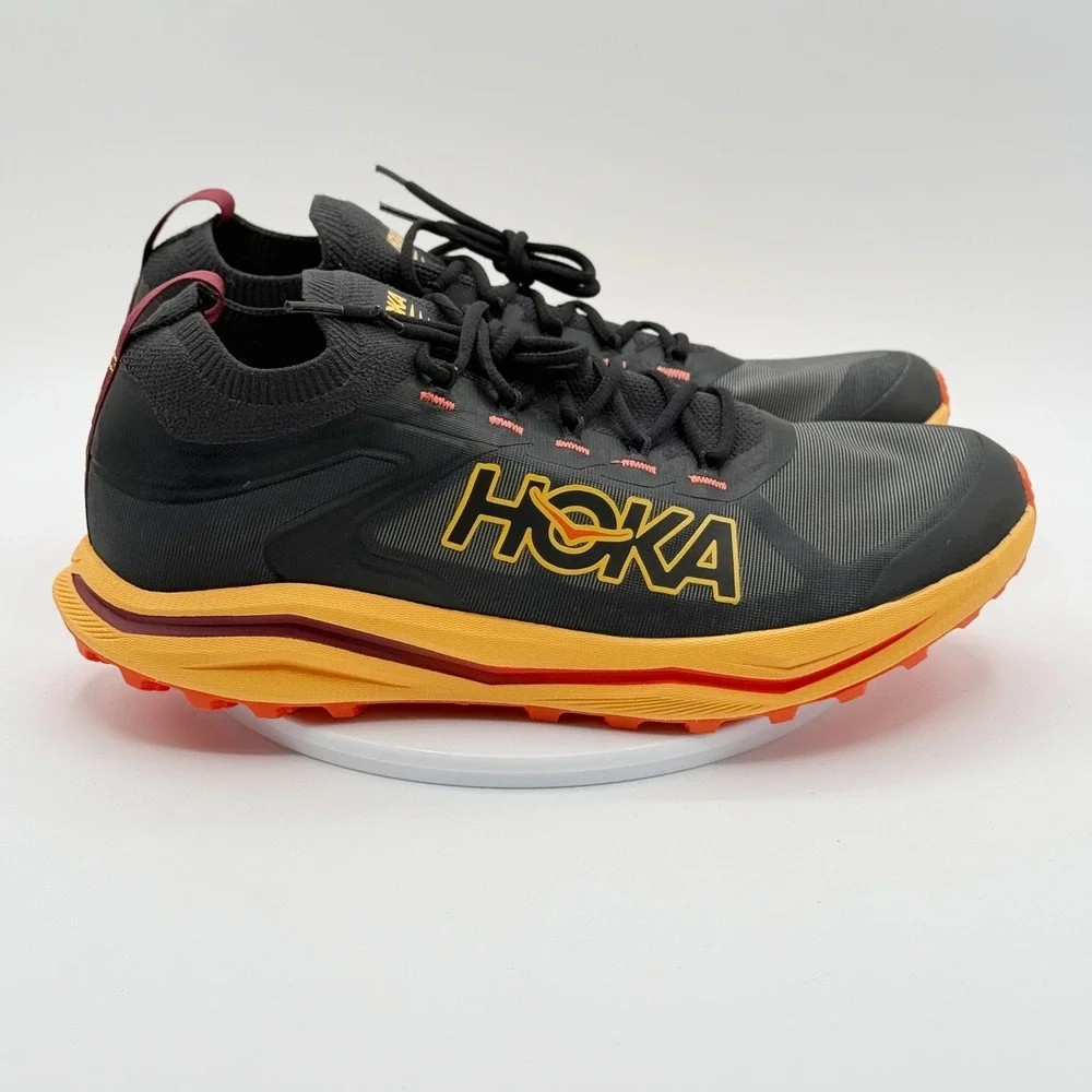 Hoka Zinal 2, Black and Yellow Orange Athletic Shoes